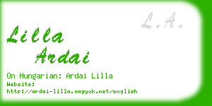 lilla ardai business card